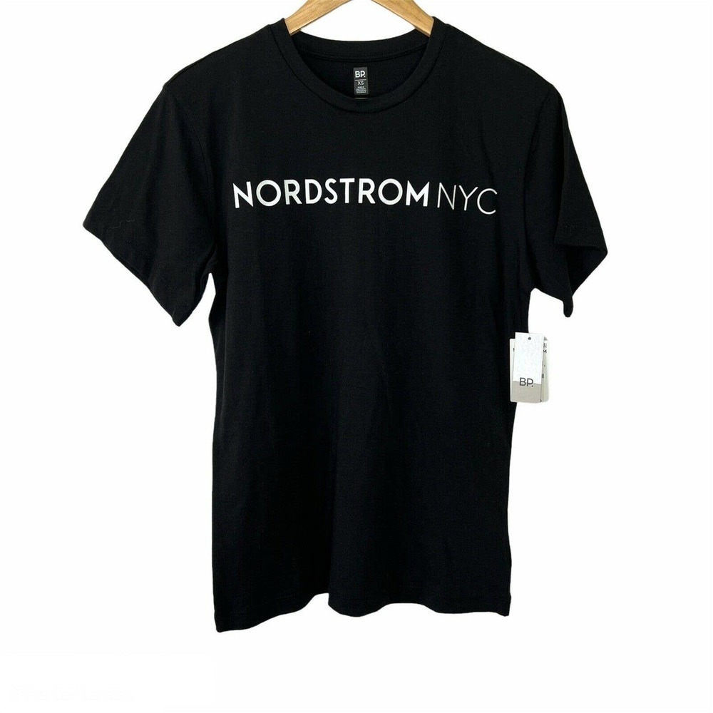 NWT BP. Women's Black T-Shirt w/ White Wording "Nordstrom NYC"